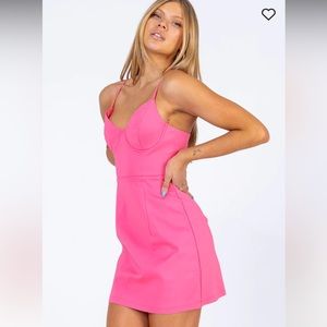 Princess Polly Novella Mini Dress in Pink Size 10